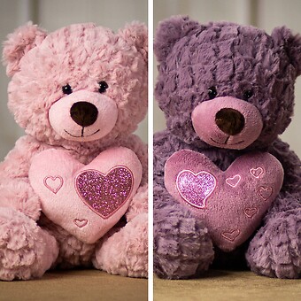 10" Rose or Violet Bear