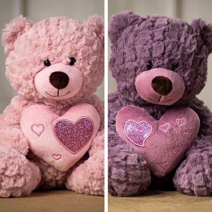 10" Rose or Violet Bear