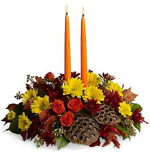HARVEST GLOW THANKSGIVING CENTERPIECE