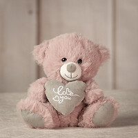 7" Small Dusty Pink Val Bear
