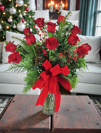 Christmas Dozen Roses