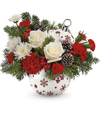 Snowy Sparkle Ornament Bouquet