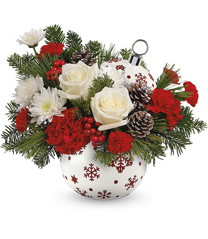 Snowy Sparkle Ornament Bouquet